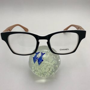 عینک طبی استات سفید مشکی CHANEL